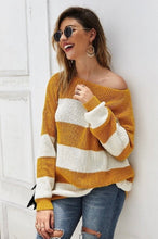 Load image into Gallery viewer, Color Block Stripe Sweater

