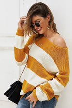 Load image into Gallery viewer, Color Block Stripe Sweater
