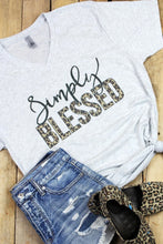 Load image into Gallery viewer, Simply Blessed Leopard Tee
